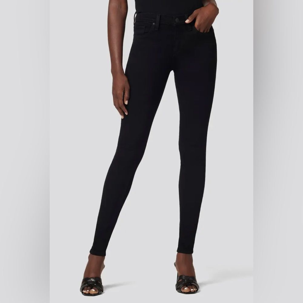 Hudson Jeans Nico Super Skinny Jeans in waxed black